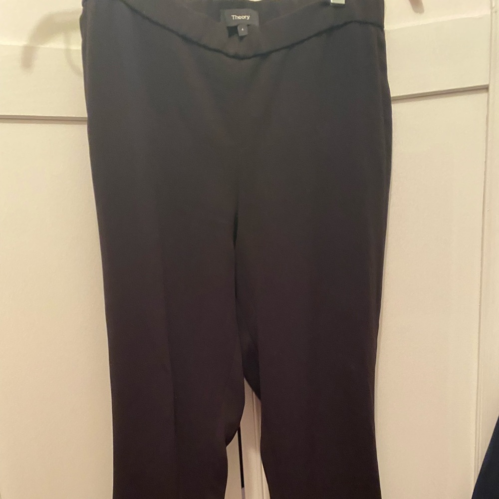Black theory pull on pants